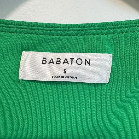 Babaton Aritzia Contour Green V Neck Sleeveless Romper Shorts Size S - Picture 3 of 6